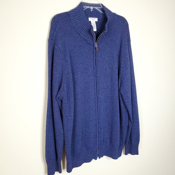 Dockers Men's Blue Zipper Front Long Sleeve Sweater SZ XXL - Picture 3 of 8
